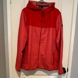 Under Armour Men's Infrared Jacket Red ColdGear Full Zip Hoodie Size XL. NWT